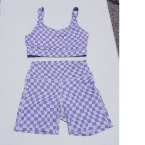 Wilo The Label  Women's Stretch Bike Outfit Workout Shorts and Top